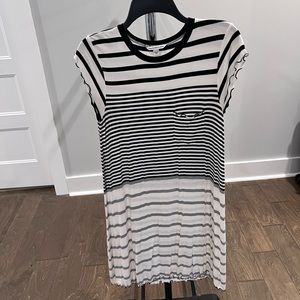 American Eagle - Black and White Striped Tshirt Dress